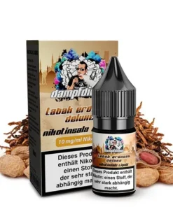 Dampfdidas – Tabak Erdnuss Deluxe – Nikotinsalz Liquid – 10ml – 10mg