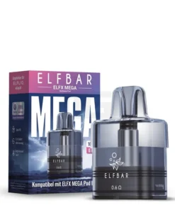 Elfbar – ELFX Mega – Pod Tank Verdampfer – Tank : 10ml | Widerstand : 0.8 Ohm | Paketgröße : 1er Packung