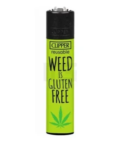 Clipper – Feuerzeug – Weed Slogan 15 – Gluten Free – 4v4 – wiederverwendbar