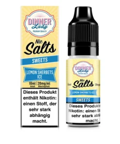 *ABVERKAUF* Liquid Nikotinsalz 50/50 – Lemon Sherbets Ice Dinner Lady 10ml