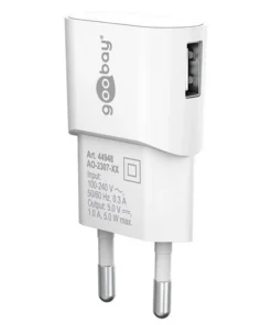 Ladegerät Goobay weiss Steckdose auf 1x USB 1A (5W)