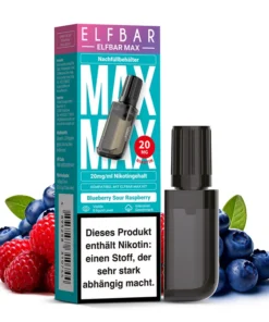 Elfbar MAX Refill Pod Blueberry Sour Raspberry 20mg Nikotinsalz 10ml