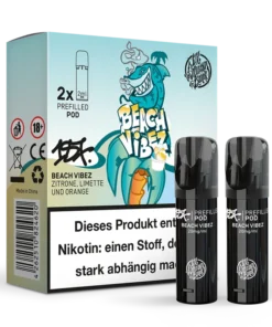 2x 187 Strassenbande Einweg Pod Beach Vibez 20mg Nikotinsalz 2ml