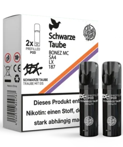 2x 187 Strassenbande Einweg Pod Schwarze Taube 20mg Nikotinsalz 2ml