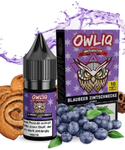 OWLIQ Nikotinsalz Blaubeer Zimtschnecke 10ml Liquid