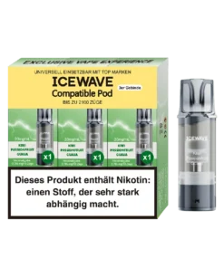 3x Icewave Einweg Pod – Kiwi Passionsfruit Guava – 20mg