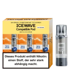 3x Icewave Einweg Pod – Triple Melon – 20mg