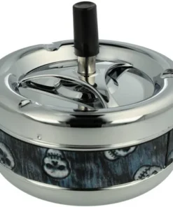 Drehascher Metall Skull Chrom/Blau