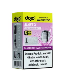 Vaporesso dojo Blast X Einweg Pod – Blueberry Sour Raspberry – 20mg
