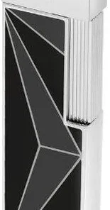 Dupont Feuerzeug Twiggy Jetflame 030070 Schwarz/Chrom glänzend