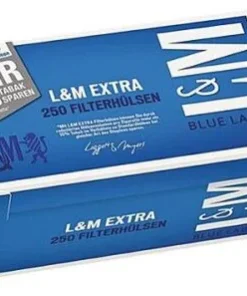 L&M Zigarettenhülsen Extra Blue Label 250 Stück