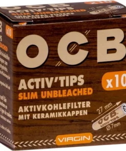 OCB Activ Tips Slim Unbleached 7mm 10Stk.
