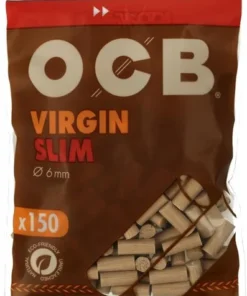 OCB Drehfilter Ungebleicht Slim Virgin 6mm 150 Stück