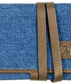 ZIPPO Drehertasche KS Jeans/Lederoptik Mocca