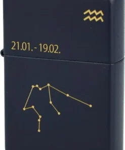 Zippo Feuerzeug Navy Blau matt gelasert Aquarius