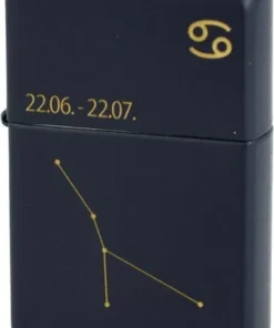 Zippo Feuerzeug Navy Blau matt gelasert Cancer