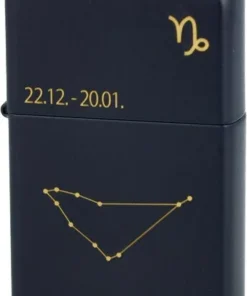 Zippo Feuerzeug Navy Blau matt gelasert Capricorn
