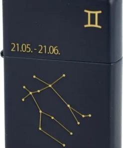 Zippo Feuerzeug Navy Blau matt gelasert Gemini