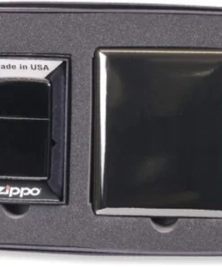 Zippo mit Zigaretten-Etui Set Ebony