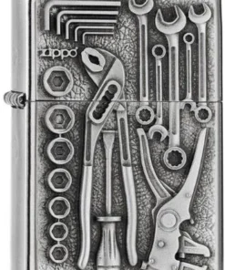 Zippo Feuerzeug street chrome Plakette Toolbox 2007114