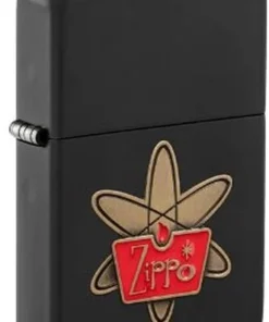 Zippo Feuerzeug Schwarz Emblem Retro Zippo