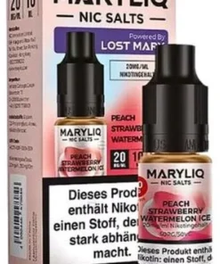 Maryliq Nic Salts Peach Strawberry Watermelon Ice 20mg