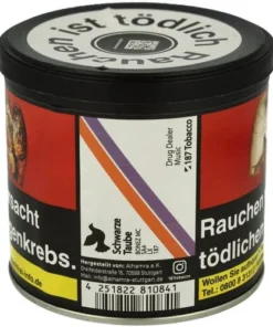 187 Strassenbande Schwarze Taube Shisha Tabak 200g