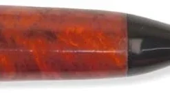 Zigarillospitze Bruyere orange/black Acrylmundstück 11mm mit Stoffbeutel