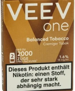 VEEV One Pods Balanced Tobacco 2x2ml 18mg