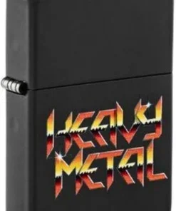 Zippo Feuerzeug Heavy Metal Schwarz Matt