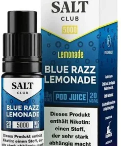 Salt Club 5000 Nikotinsalz Liquid Blue Razz Lemonade 20mg