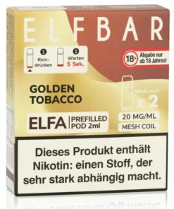 Elf Bar ELFA Golden Tobacco Prefilled Pod 2x2ml 20mg