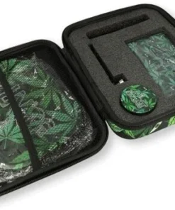 SMOKE WEED Geschenkset mit Glaspfeife, Rolltablet, Grinder, Waage, Cone Holder und Siebe