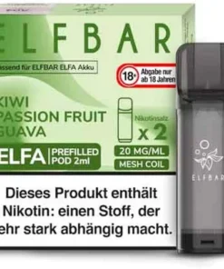 Elf Bar ELFA Kiwi Passion Fruit Guava Prefilled Pod 2x2ml 20mg