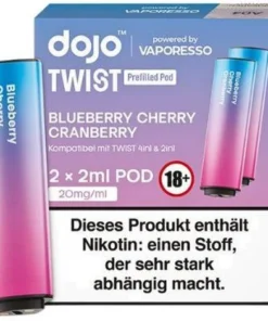 Vaporesso Dojo Twist Blueberry Cherry Cranberry Prefilled Pod 2x2ml 20mg