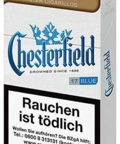 Chesterfield Filterzigarillos Blue King Size mit Naturdeckblatt 17er
