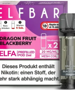 Elf Bar ELFA Dragon Fruit Blackberry Prefilled Pod 2x2ml 20mg