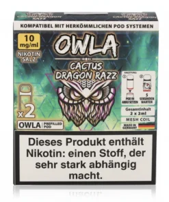OWLA Cactus Dragon Razz Prefilled Pod 2x2ml 10mg