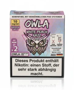 OWLA White Peach Razz Prefilled Pod 2x2ml 10mg