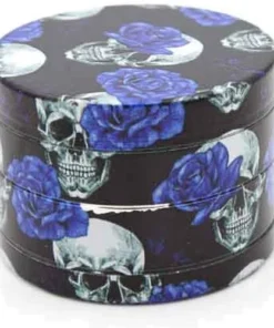 Champ Grinder High Metall Skull & Roses Ø 50mm blau