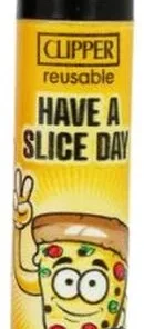 Clipper Feuerzeug Food Slogan 4v4 HAVE A SLICE DAY