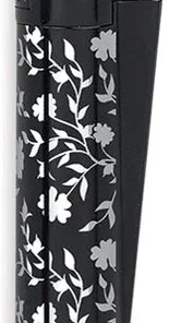 Clipper Feuerzeug Metall Silber Pattern schwarz