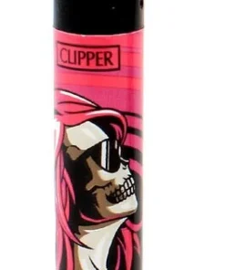 Clipper Feuerzeug Skulls 18 Rosa 1v4
