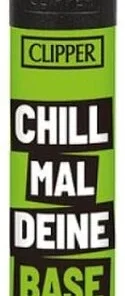 Clipper Feuerzeug Slogan 18 – 4/4 Chill mal deine Base