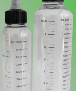 Flasche mit Scala und Schnellverschluss 30ml, 50ml, 60ml, 120ml, 250ml