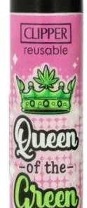 Clipper Feuerzeug Weed Slogan 14 1v4 Queen of the Green