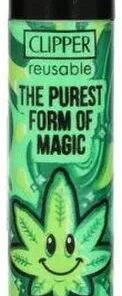 Clipper Feuerzeug Weed Slogan 14 2v4 THE PUREST FORM OF MAGIC