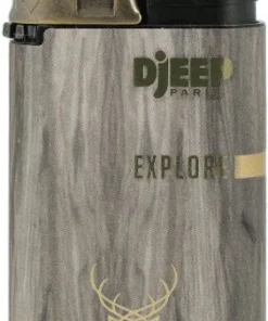 Djeep Explore Feuerzeug Holzoptik Grau
