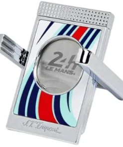 Dupont Zigarrenabschneider Stand weiß/blau/rot chrome 003488