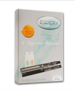 E WERK Starterset E-Zigarette JUSTFOG Silver + 2 Liquids 12mg